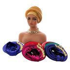 Boina Espiral con Hojas y Pedrería para Mujer