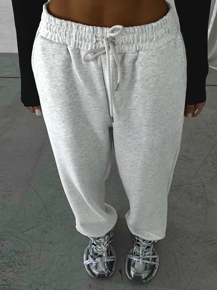 Pantalón Chándal Algodón 80% | Jogger Vintage | Gris y Marrón | Elástico Mujer | Ticotrendy