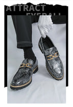 Zapatos Vestir Hombre Estampado Dorado | Negocios Punta Estrecha Antideslizante Formal