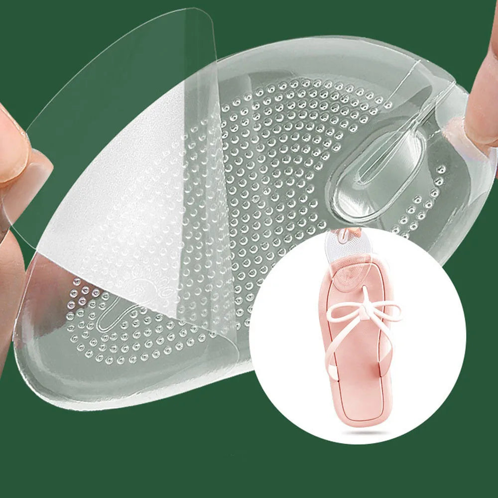 Zapatillas de silicona, sandalias, almohadilla para el antepié, chanclas, Clip, almohadillas para los pies, plantilla para zapatos de GEL, cojín antideslizante de partículas de masaje para el cuidado de los pies