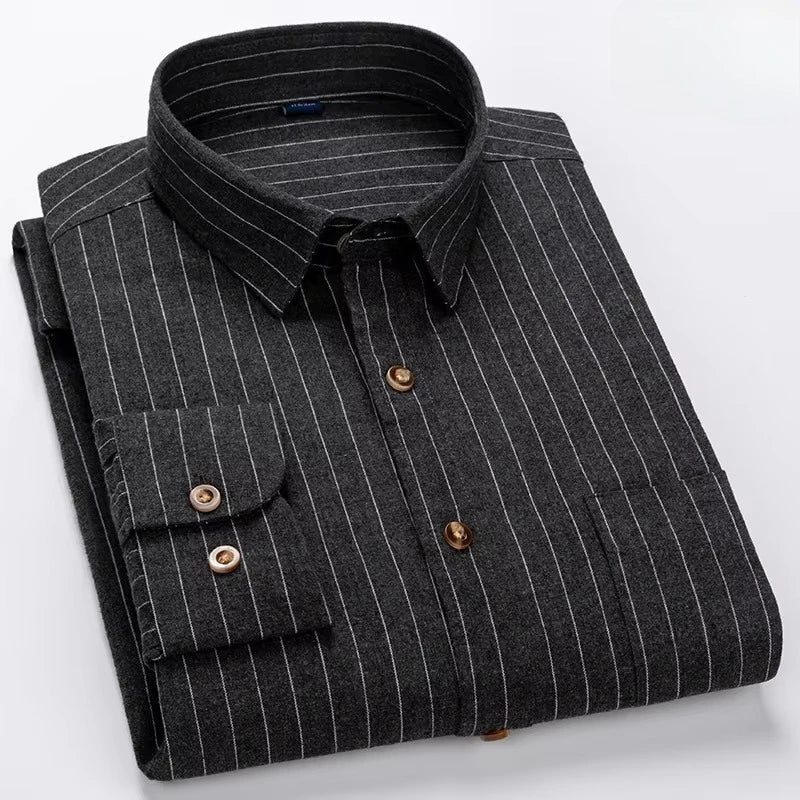 Camisa Algodón | Manga Larga | Ajuste Formal | Rayas/Cuadros | Oficina | Ticotrendy