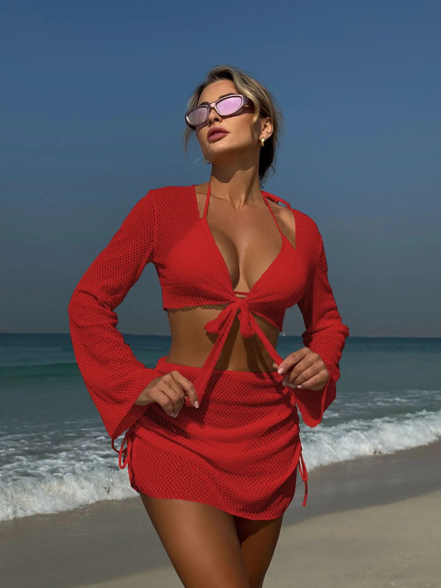 Conjunto de 4 Piezas para Playa - Outfit Completo Pura Vida