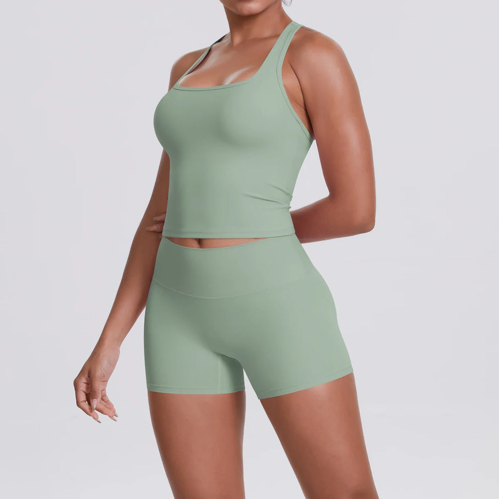 Conjunto Deportivo Mujer 2 Piezas | Sujetador Y Mallas Cintura Alta | Gym Yoga