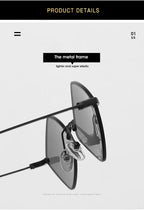Gafas Sol Punk Rombo Pequeño Marco Metálico | Diseñador Tendencia UV400 Para Conducir