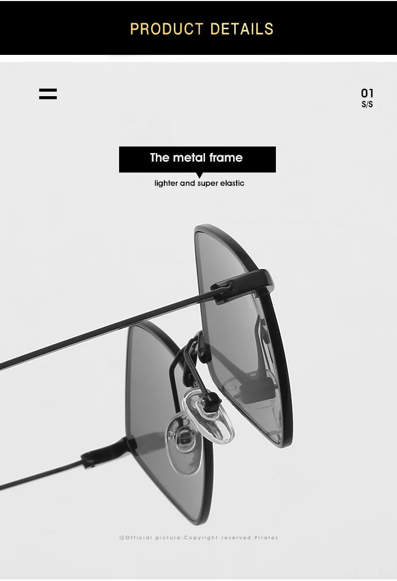 Gafas Sol Punk Rombo Pequeño Marco Metálico | Diseñador Tendencia UV400 Para Conducir