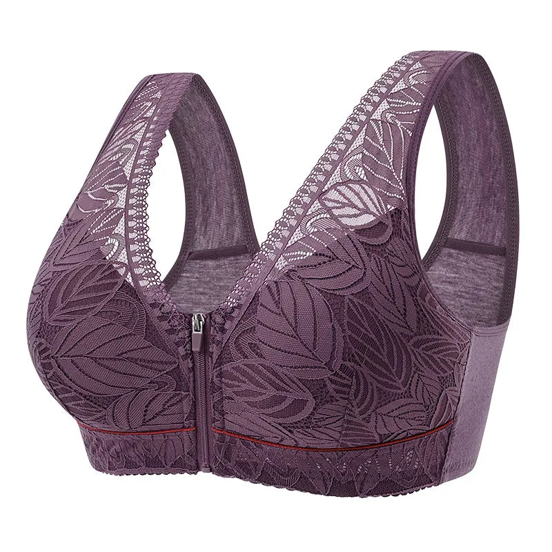 Sujetador Yoga Cremallera | Algodón Sin Aro Transpirable | Tallas S-6XL Encaje | Tico Trendy