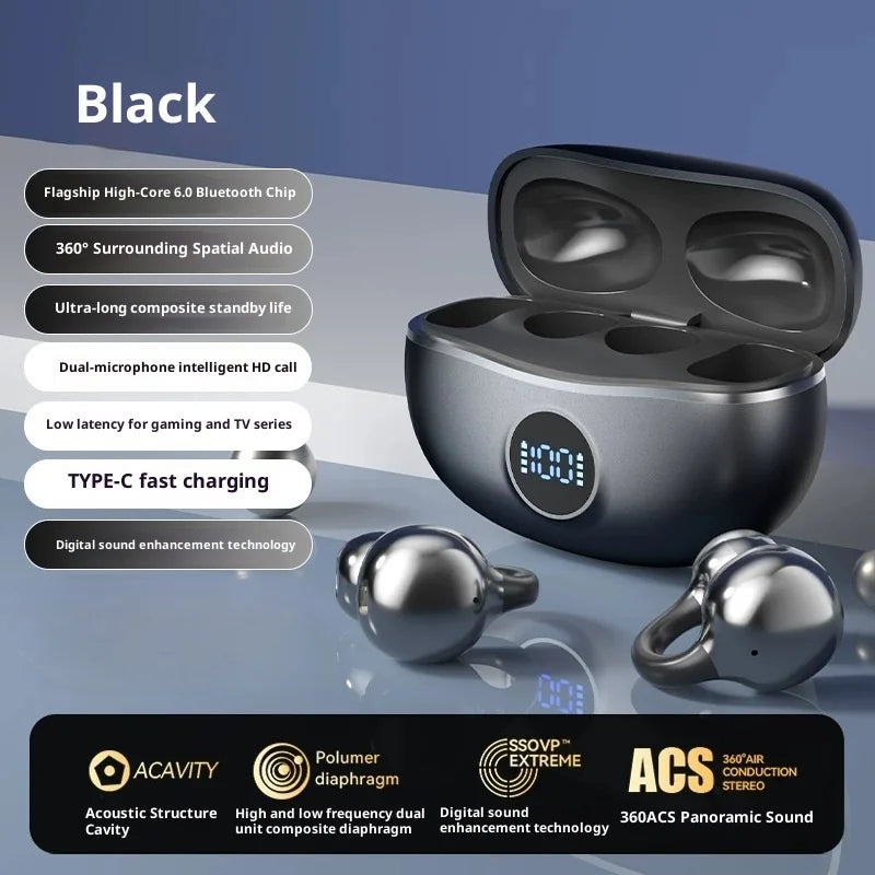 Auriculares OWS Clip | Sonido Envolvente | Bluetooth 5.3 | Tico Trendy