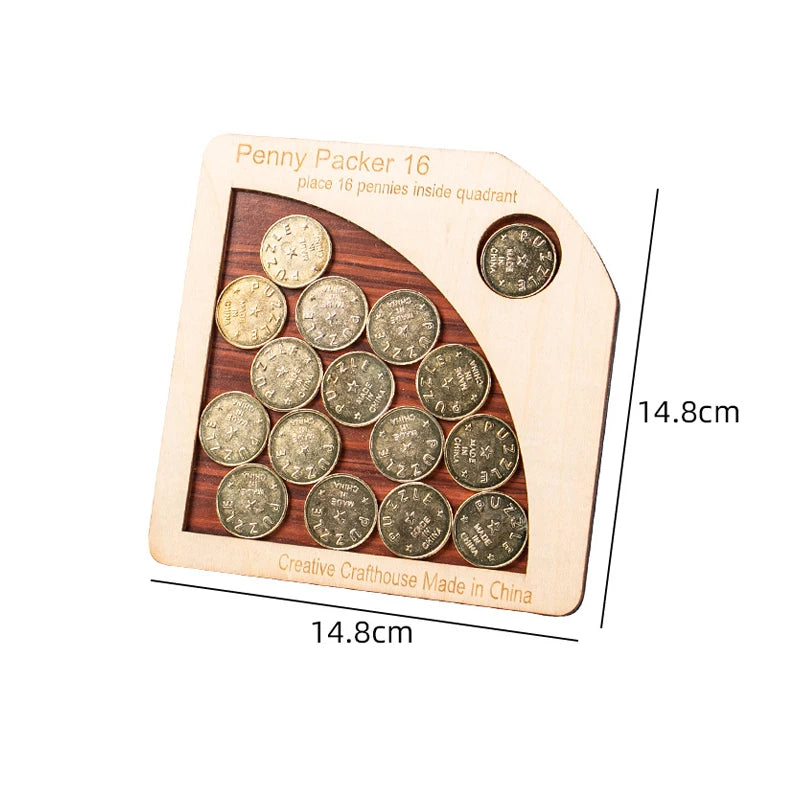 Penny Baffling Puzzle difíciles acertijos para adultos y niños juguetes educativos IQ Challenge juegos lógicos Rompecabezas regalos