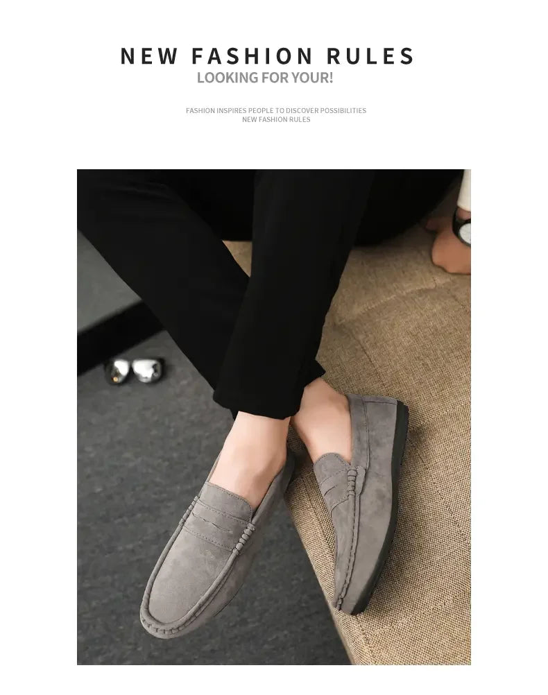 Mocasines Lona Hombre ∣ Transpirables Ligeros ∣ Conducción Zapatos Planos
