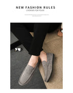 Mocasines Lona Hombre ∣ Transpirables Ligeros ∣ Conducción Zapatos Planos