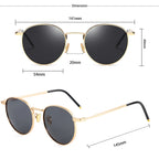 Gafas de Sol CATERSIDE Polarizadas | Redondas Retro | Montura Metal Punk