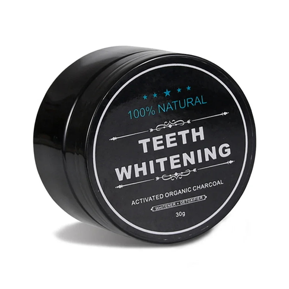 2 tipos de polvo para blanquear los dientes, carbón orgánico activado Natural, sabor a limón, polvo de enzimas para el aliento fresco, higiene bucal Dental