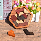 Rompecabezas Tangram hexagonal clásico, rompecabezas De madera para niños, juegos De pensamiento lógico, Casse Tete Rompecabezas De Madera