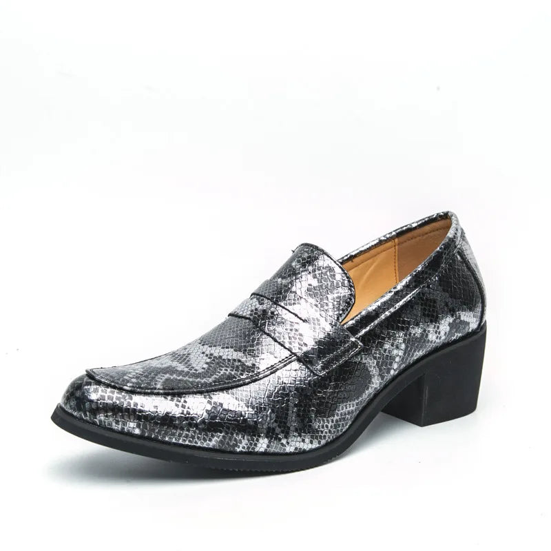 Zapatos Oxford Hombre Ticotrendy Piel Dividida Estampado Animal Sin Cordones | Elegantes
