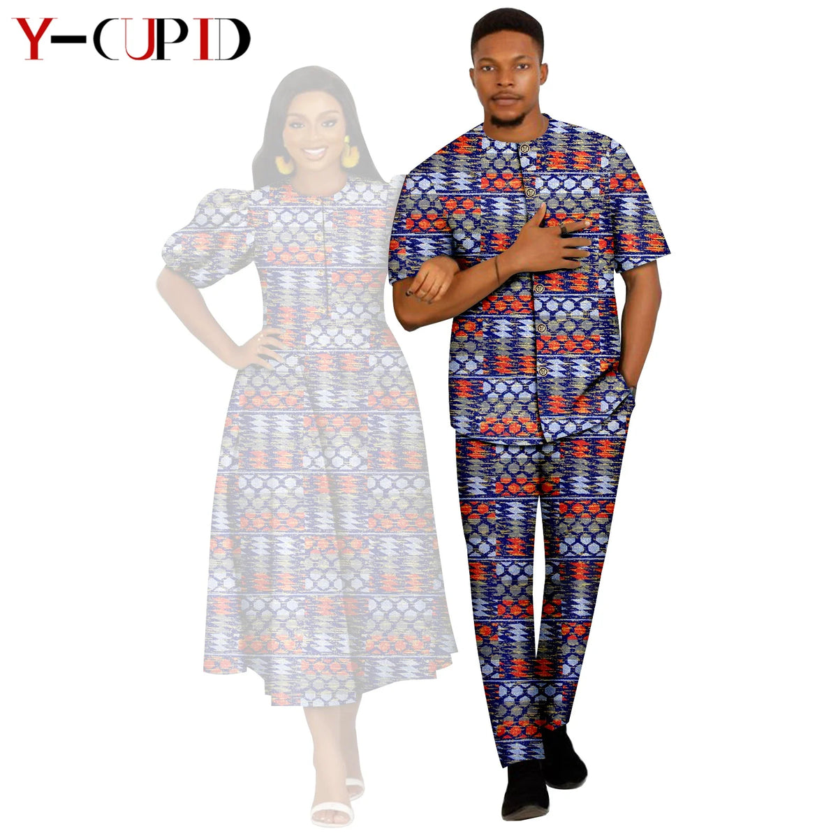 Vestido Estampado Africano Dashiki Pareja | Camisa y Pantalón | Tallas S-6XL | Tico Trendy