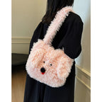 Bolso De Hombro Mullido Mujer Con Perros Bandolera De Gran Capacidad