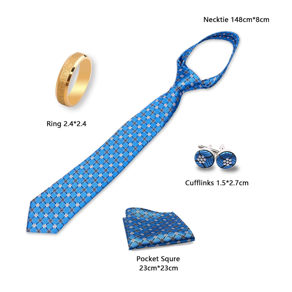 Set De Corbata Anillo Gemelos Pañuelo Accesorio De Traje Boda