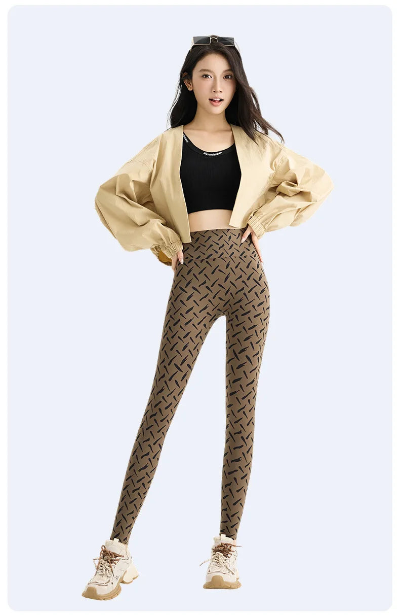 Leggings Piel Tiburón Estrellas | Impresión Cielo Elástico | Cintura Alta Correr Yoga P-O | Ticotrendy