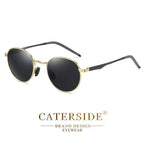 Gafas de Sol CATERSIDE Polarizadas | Montura Redonda Metal | Estilo Punk