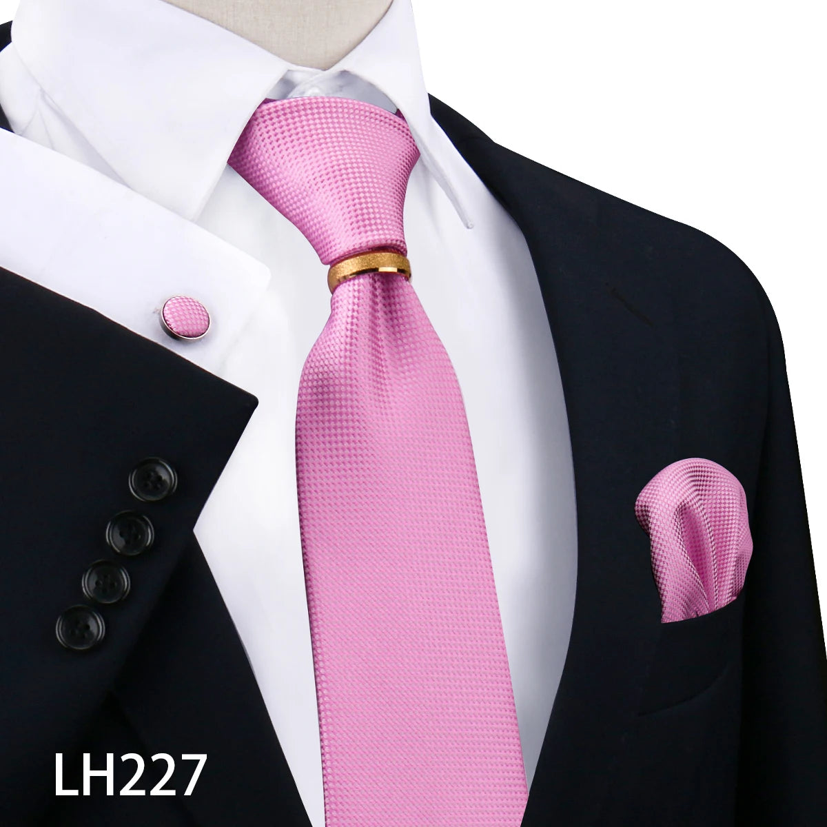 Set De Corbata Anillo Gemelos Pañuelo Accesorio De Traje Boda