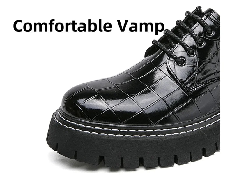 Zapatos Vestir Marrones Hombre | A Cuadros Cordones Punta Redonda Informal Negocios
