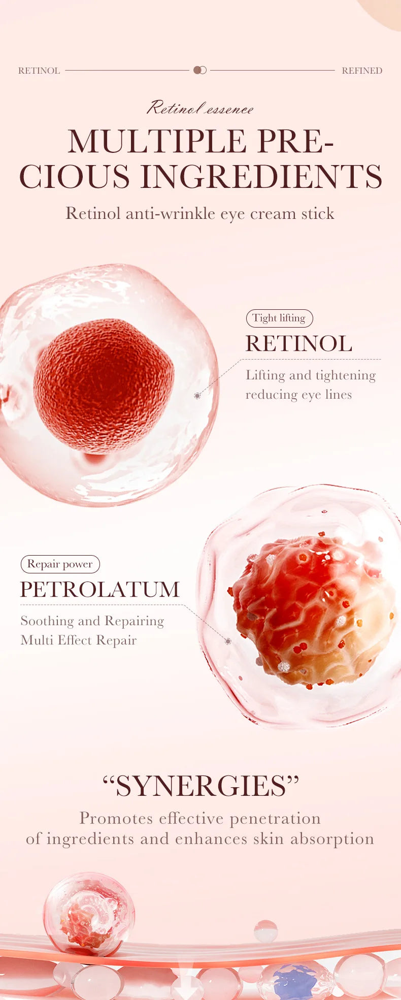 Crema Instantánea Para Bolsas De Ojos | Retinol Antiarrugas Colágeno | Reafirmante Unisex