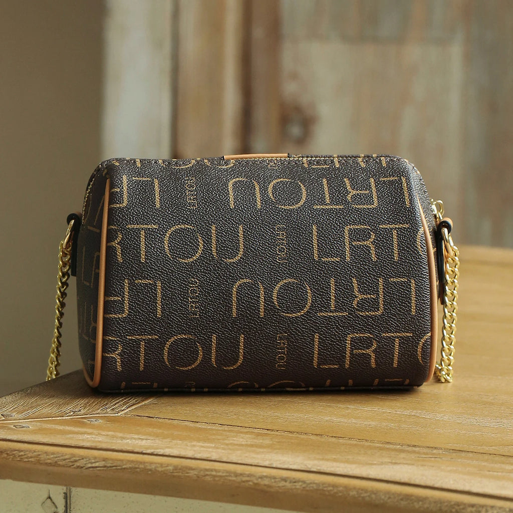 LAORENTOU bolso cruzado Retro de cuero de PVC para mujer, bolso redondo de moda con parte trasera de hombro, regalo para novia, esposa, amante