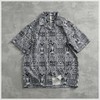 Camisa Hawaiana Hombre | Estampado Geométrico | Manga Corta | Verano | Ticotrendy Costa Rica