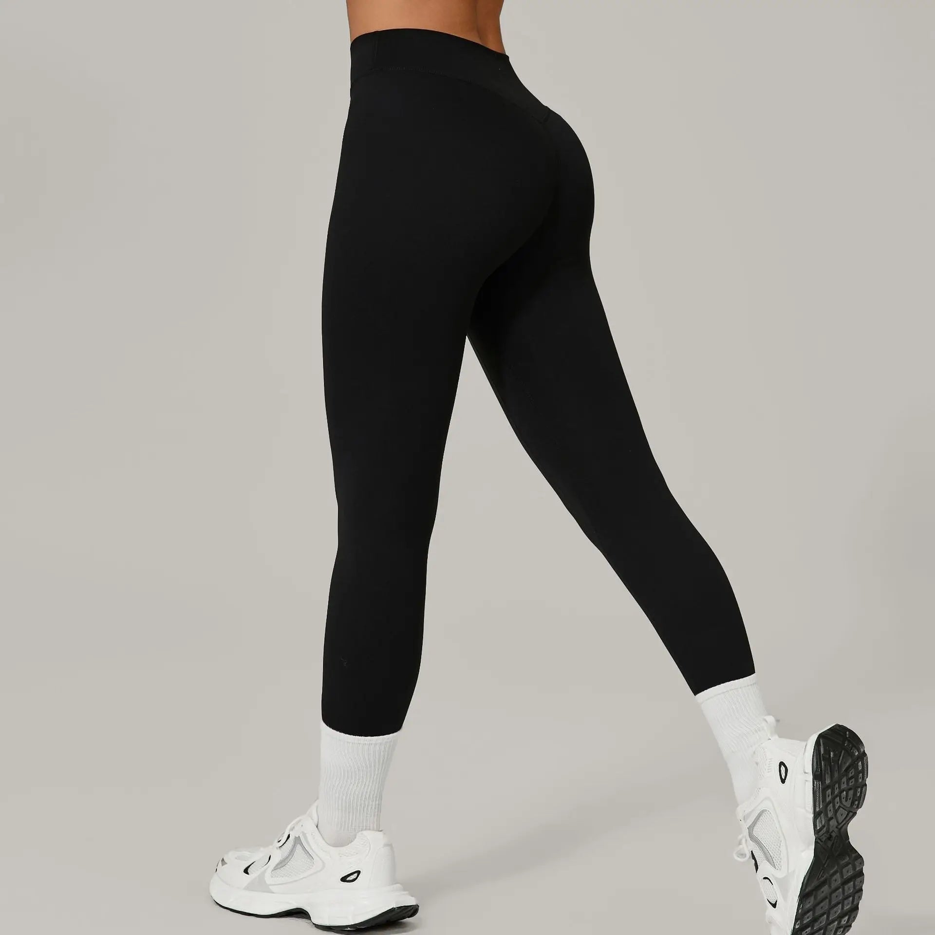 Pantalones de Yoga VEQKING con Pliegues Invisibles para Mujer, Leggings Deportivos de Cintura Alta, Levanta Glúteos, Secado Rápido, Ropa Deportiva para Gimnasio