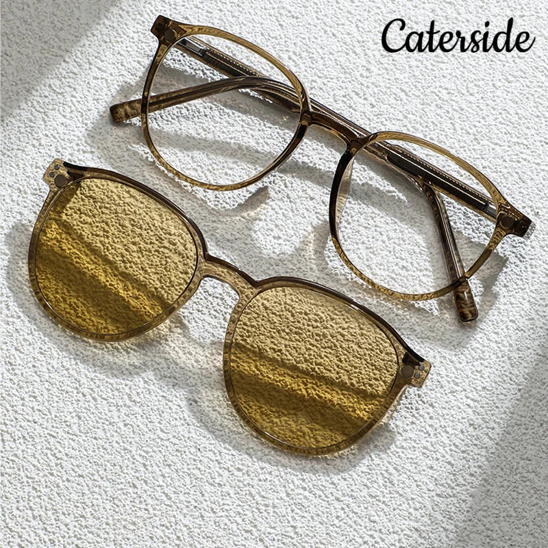 Gafas de Sol Cuadradas Polarizadas 2 en 1 | Montura TR90 | Lentes Magnéticas