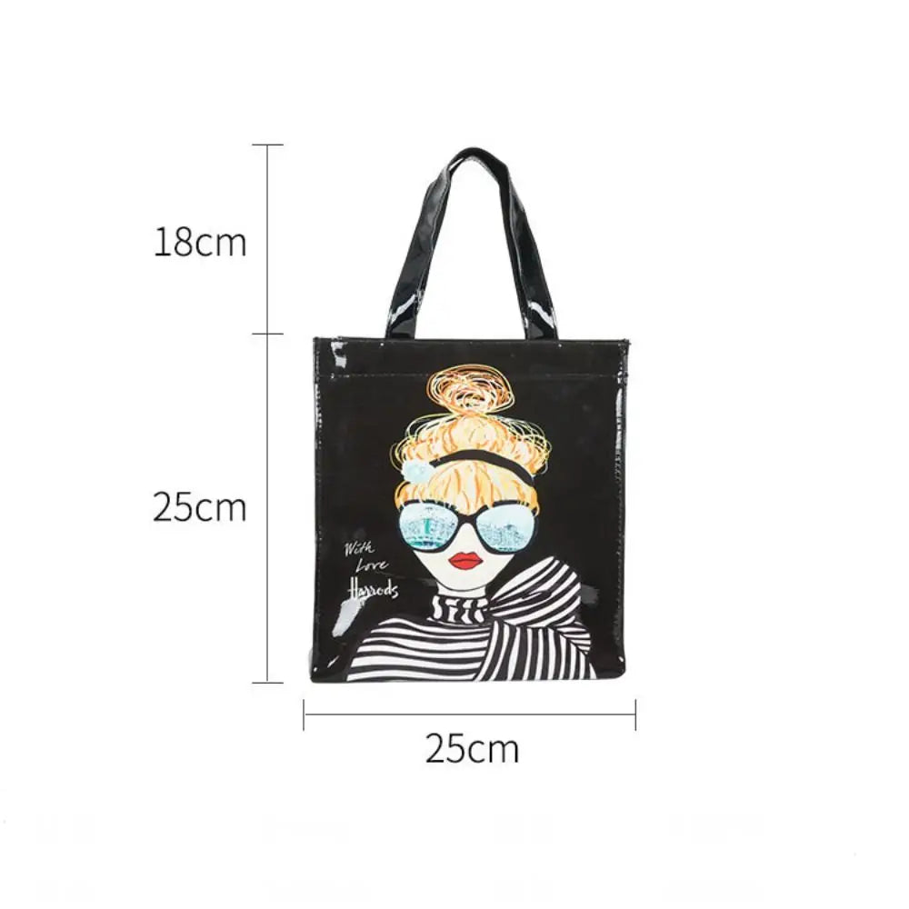 Monederos de compras de PVC a la moda, bolso de compras reutilizable de gran capacidad para mujer, bolso de playa ecológico impermeable