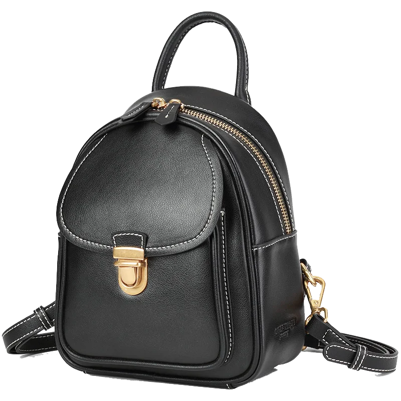 LAORENTOU-mochila de cuero dividido para mujer, bolso de mano para chica, de gran capacidad, para ir al trabajo, ocio, viaje, 2025