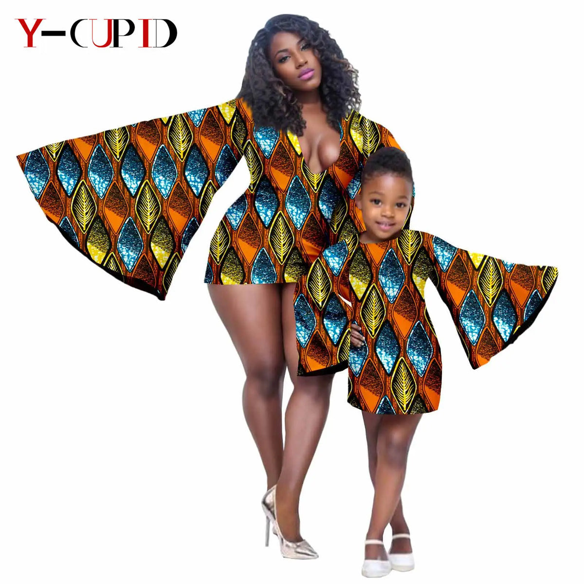 Vestido Dashiki y Mini Capa Madre e Hija | Tico Trendy