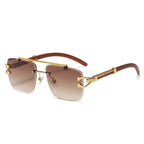 Gafas de Sol Retro | Montura Cuadrada y Parte Superior Plana | Doble Puente