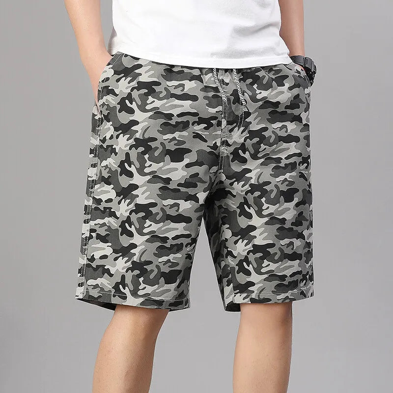 Pantalones Cortos Cargo para Hombre | Cintura Elástica  | Tallas Grandes | Ticotrendy