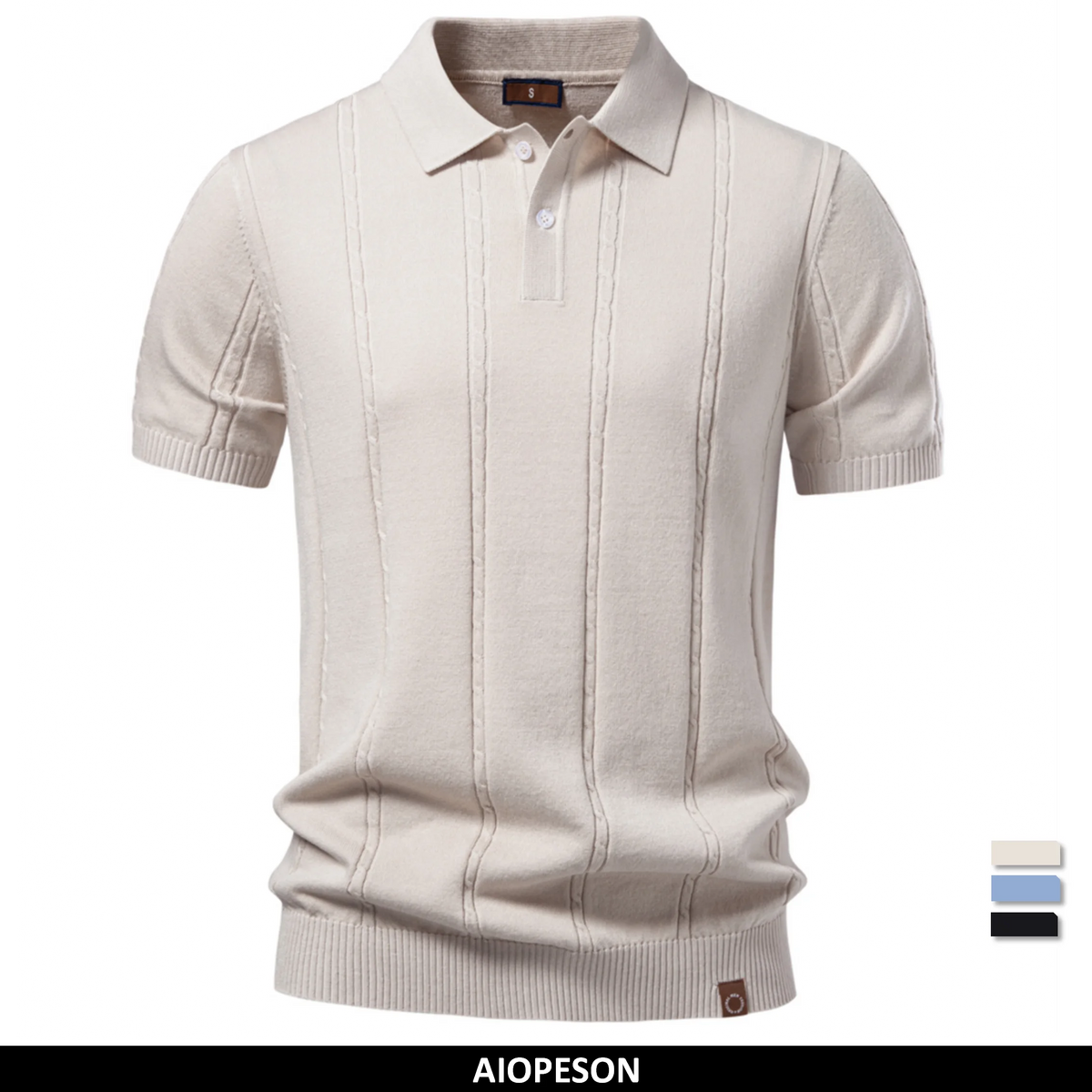 Polo Golf Rayas Tela Fresca Hombre | Manga Corta Transpirable | Tallas S-XXL | Tico Trendy