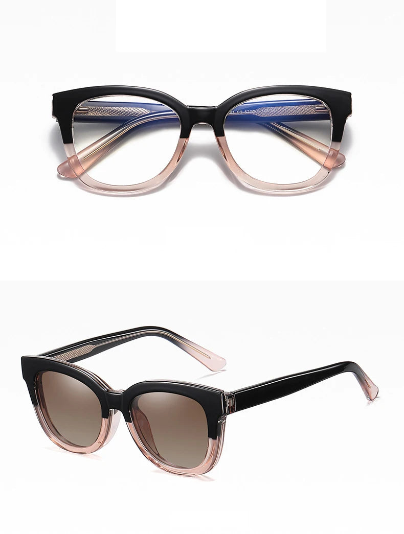 Gafas Ópticas Polarizadas 2 en 1 Clip Magnético | TR90 Titanio Miopía Graduadas Negocios