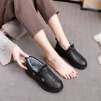 Zapatillas De Invierno Para Mamá | Mocasines Tipo Oxford Felpa Calidad