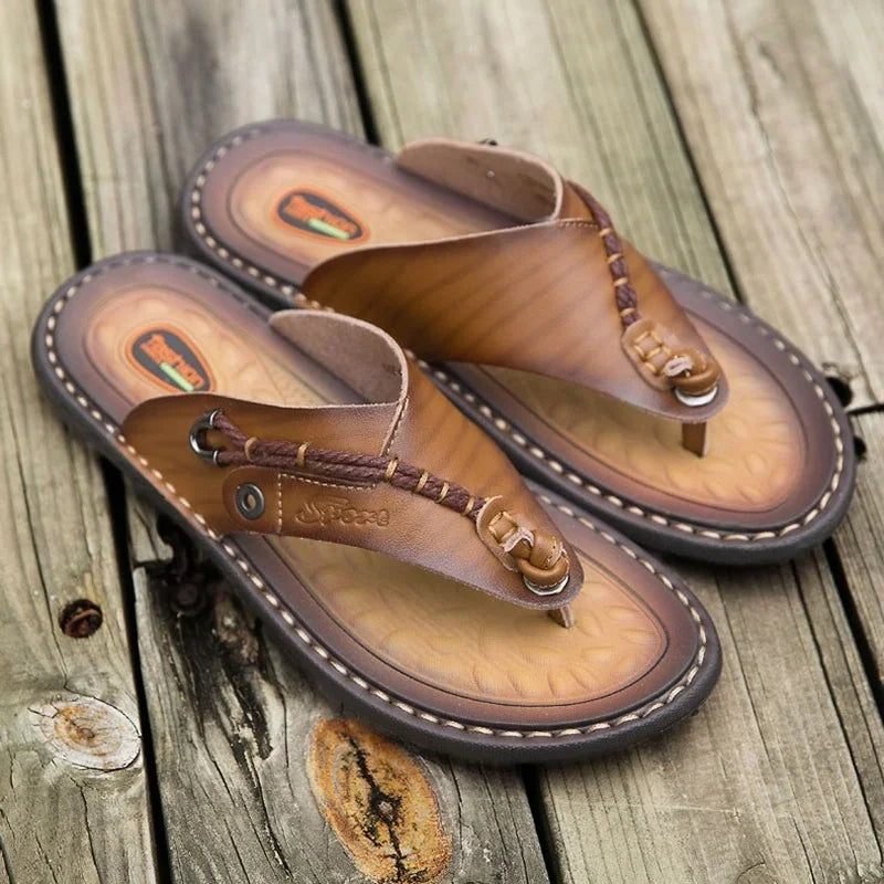 Zapatillas de Microfibra Hombre Verano Hechas a Mano Transpirables | Estilo Conciso