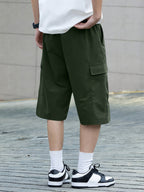 Shorts Cargo Hombre | Corte Holgado, Múltiples Bolsillos | Verde, Negro, Beige