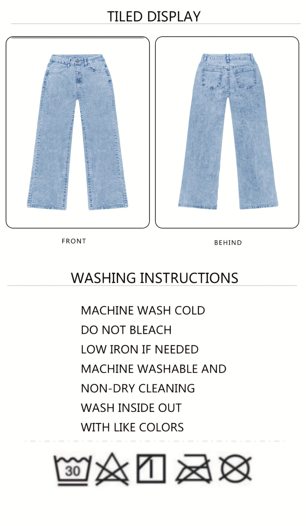 Jeans Rectos Pierna Ancha Mujer | Ticotrendy Denim Elástico Cintura Alta Control Abdominal