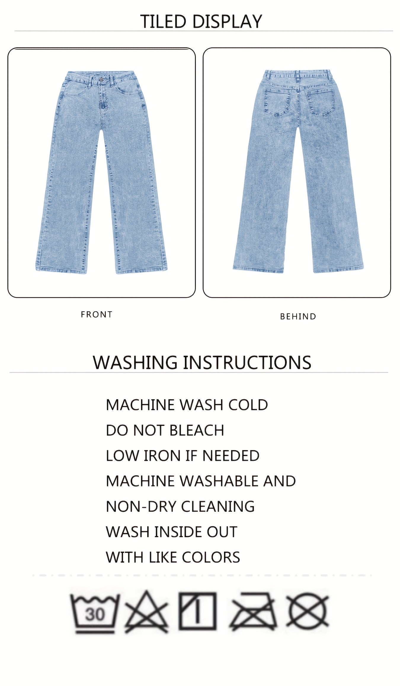 Jeans Rectos Pierna Ancha Mujer | Ticotrendy Denim Elástico Cintura Alta Control Abdominal