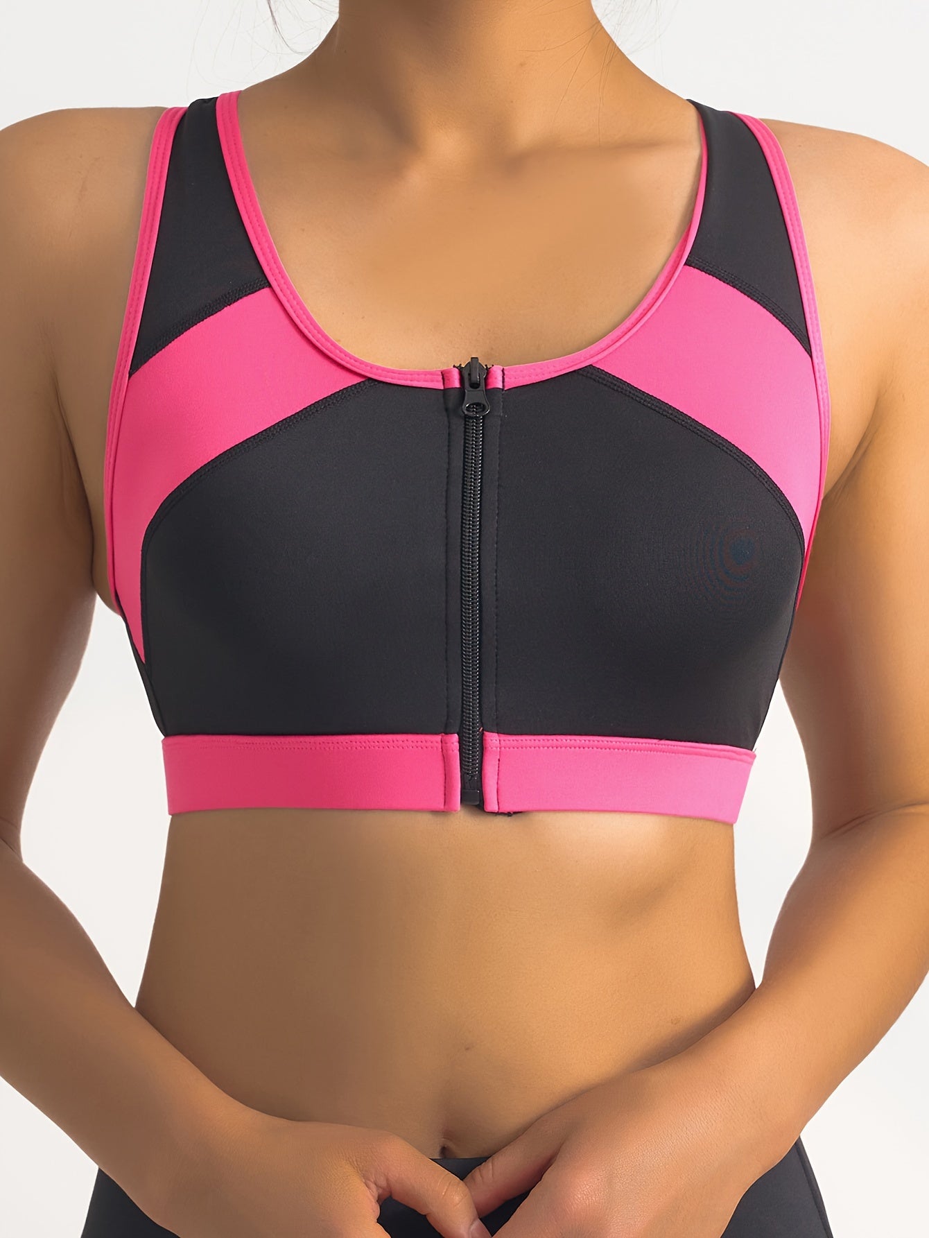 Top Deportivo Mujer | Cuello Redondo | Cremallera Delantera | Ticotrendy