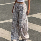 Pantalones Jogger Estampado Floral | Corte Holgado Otoño Invierno | Ticotrendy