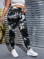 Pantalones Jogger Plus Size Tie Dye | Diseño Abstracto Único | Ticotrendy Costa Rica