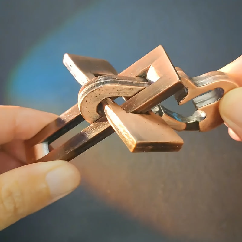 Rompecabezas Metal 9 Anillos | Candado Aleación Cobre | Desarrollo Inteligencia