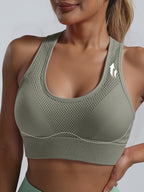 Top Deportivo Alto Elasticidad | Escote V | Decoración Honeycomb | Ticotrendy