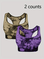 Conjunto 2 Tops Tie Dye | Cuadrado Cuello | Alta Elasticidad | Ticotrendy