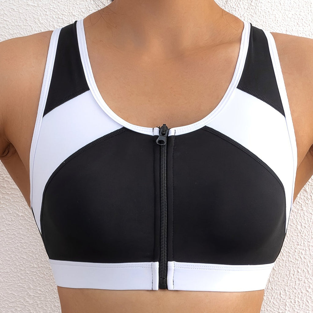 Top Deportivo Mujer | Cuello Redondo | Cremallera Delantera | Ticotrendy