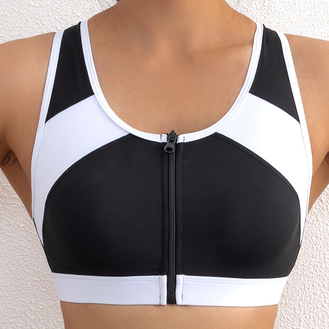 Top Deportivo Mujer | Cuello Redondo | Cremallera Delantera | Ticotrendy
